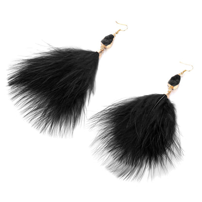 Feather Tassel Women's Drop Earrings