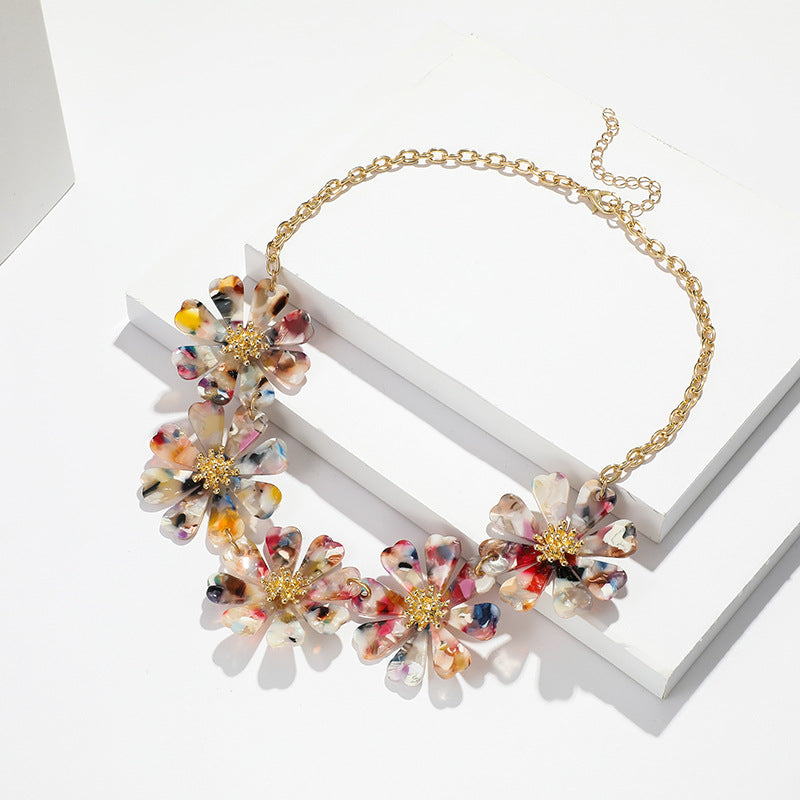 Flower Acetic Handmade Women'S Necklace