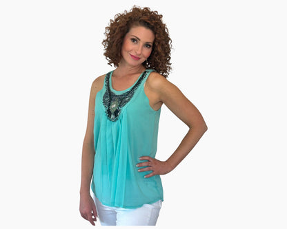 Sea Green sleeves top