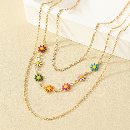 Three Pieces Flower Necklace