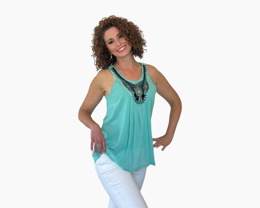 Sea Green sleeves top