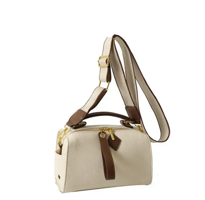 Elegant-Pillow-Shape-Zipper-Handbag-beige