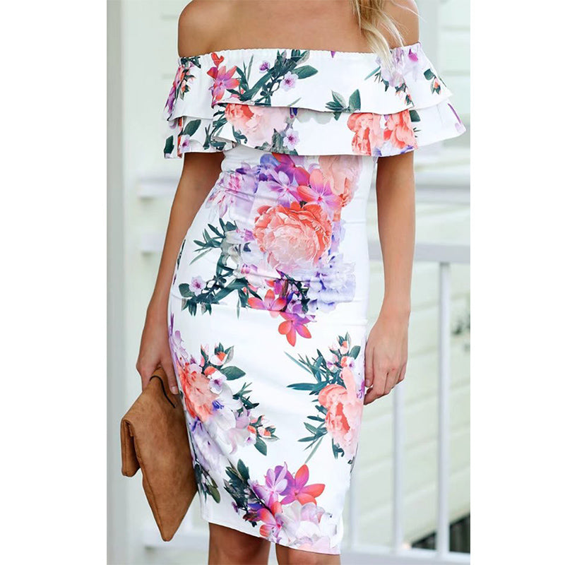 Fitted Mini Floral Dress