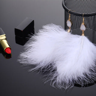 Feather Tassel Women's Drop Earrings