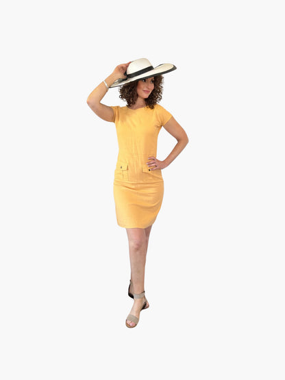 Tumeric Mini fitted dress