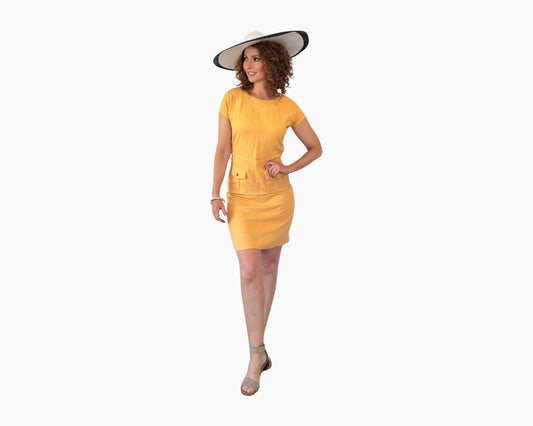 Tumeric Mini fitted dress