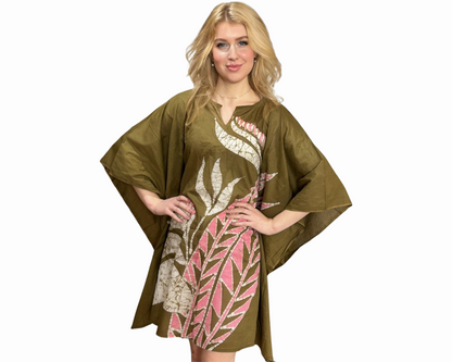 Khaki-Batik-Dress-closeup