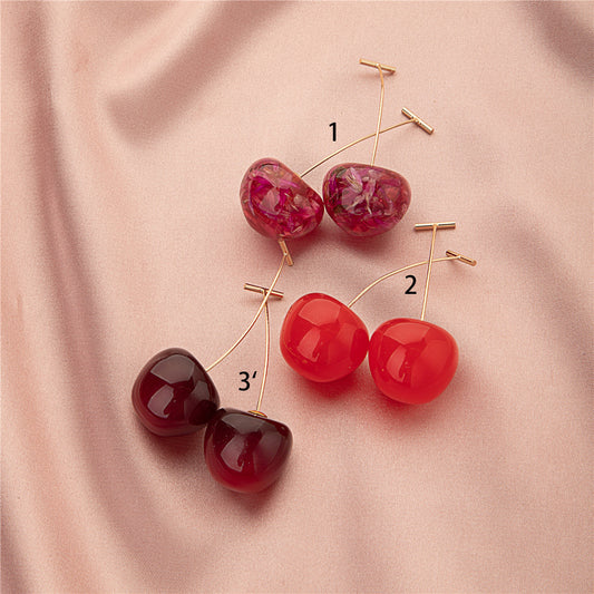 Long Style Cherry earrings