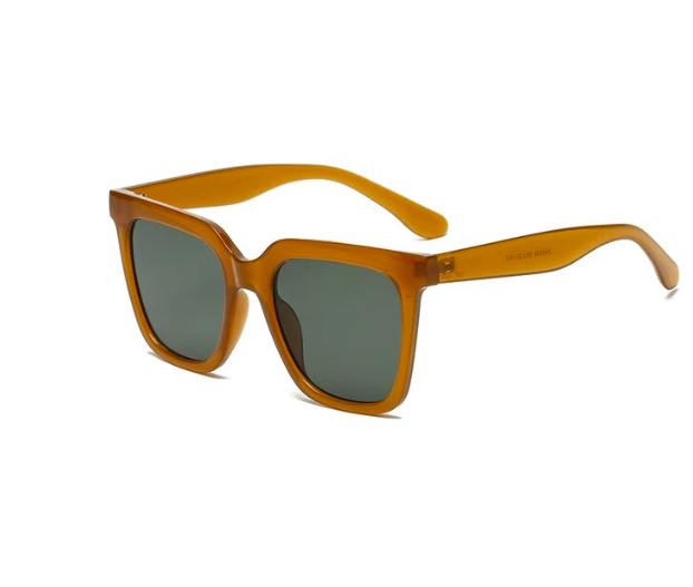 Orange - Classic Retro Square Glasses