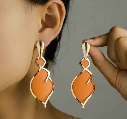 Orange Tassal Earrings