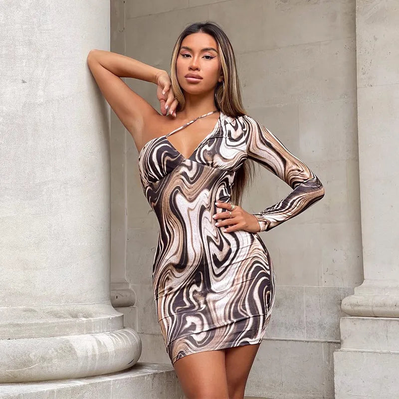 Commute Printing Mini Dress