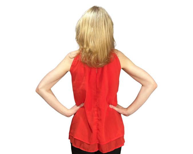 Sleeveless Red Top