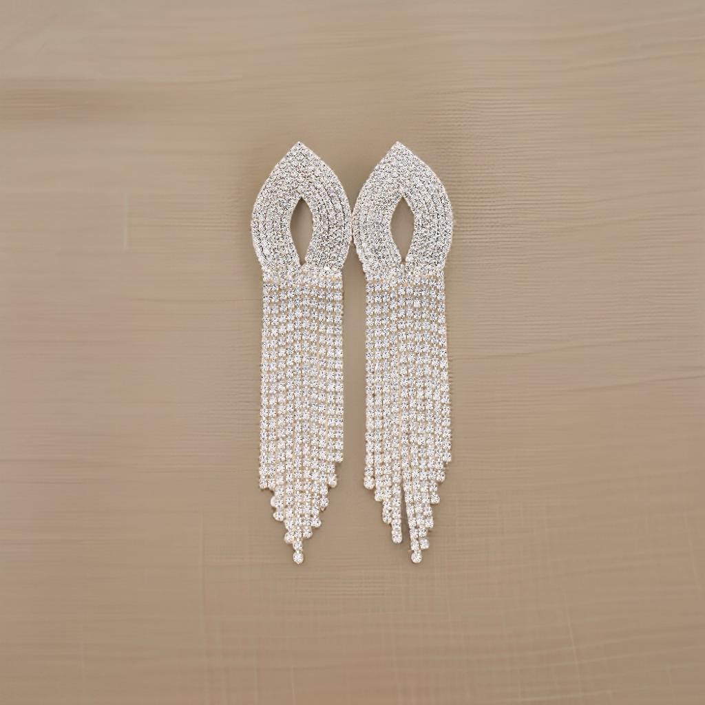 Tassel Crystal Drop Earrings