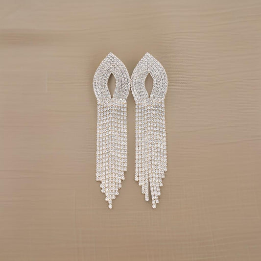 Tassel Crystal Drop Earrings