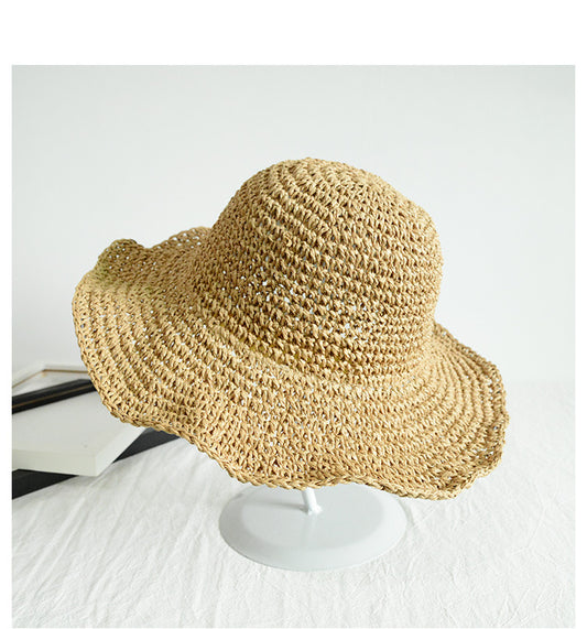 Solid Colour Fungus Straw Hat